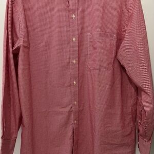 EUC Tommy Hilfiger Red Gingham Spread Collar Shirt - 17/34-35